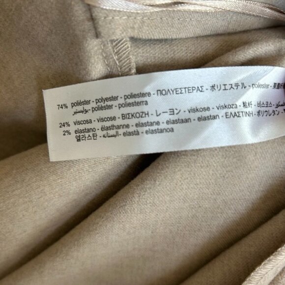 ZARA Lightweight Tan Fall Cape with Button Closure and Built In Scarf US XS - Picture 5 of 5